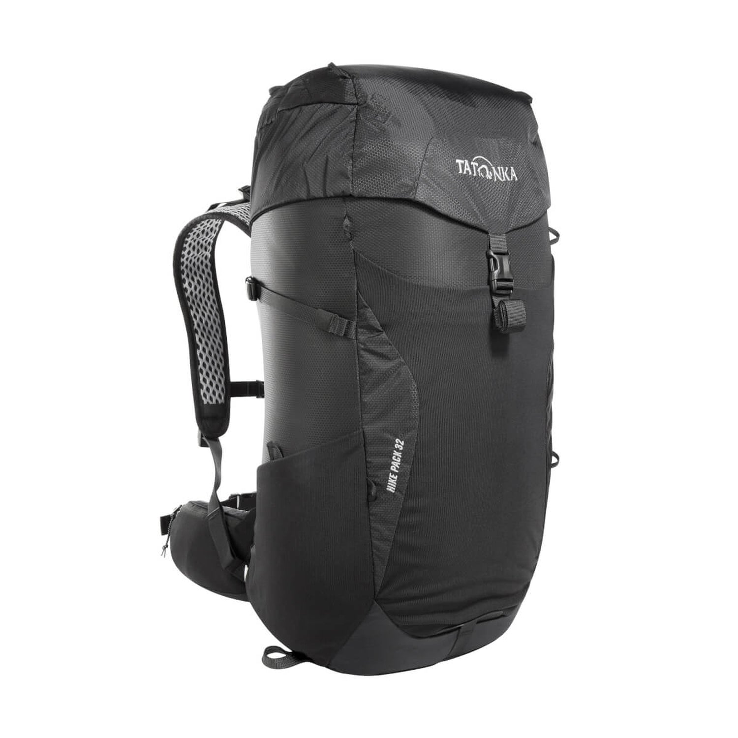 Tatonka Hike Pack 32 – Leichter Wanderrucksack für Outdoor, schwarz, leicht schräg, außen