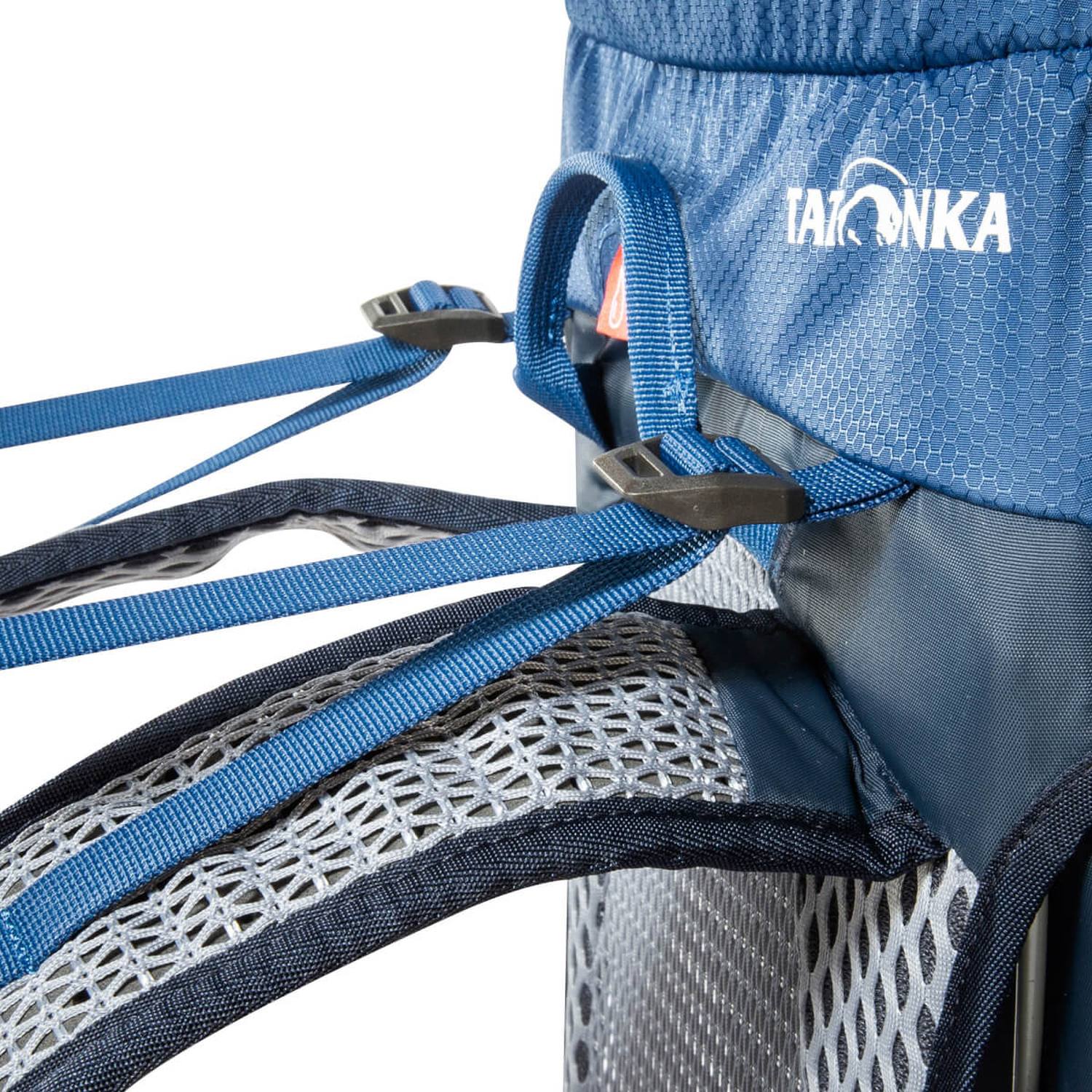 Tatonka Hike Pack 32 – Leichter Wanderrucksack für Outdoor, Detail Bänder an Schulterriemen
