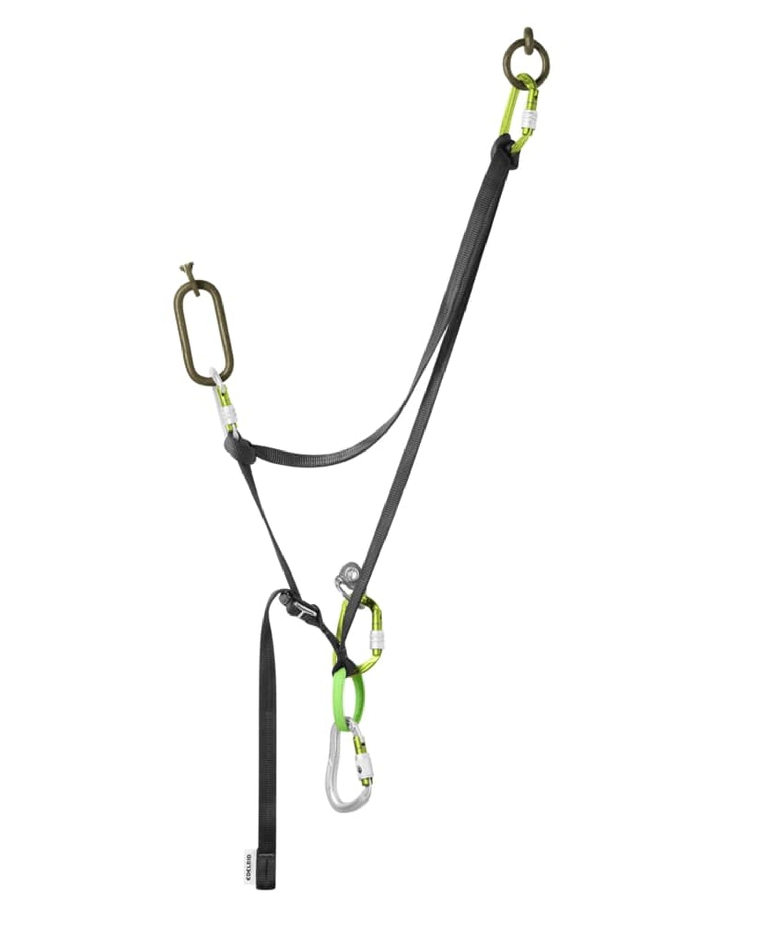 Edelrid Adjustable Belay Station Sling - 110 cm - schwarz (night), seitlich, mit Expresse
