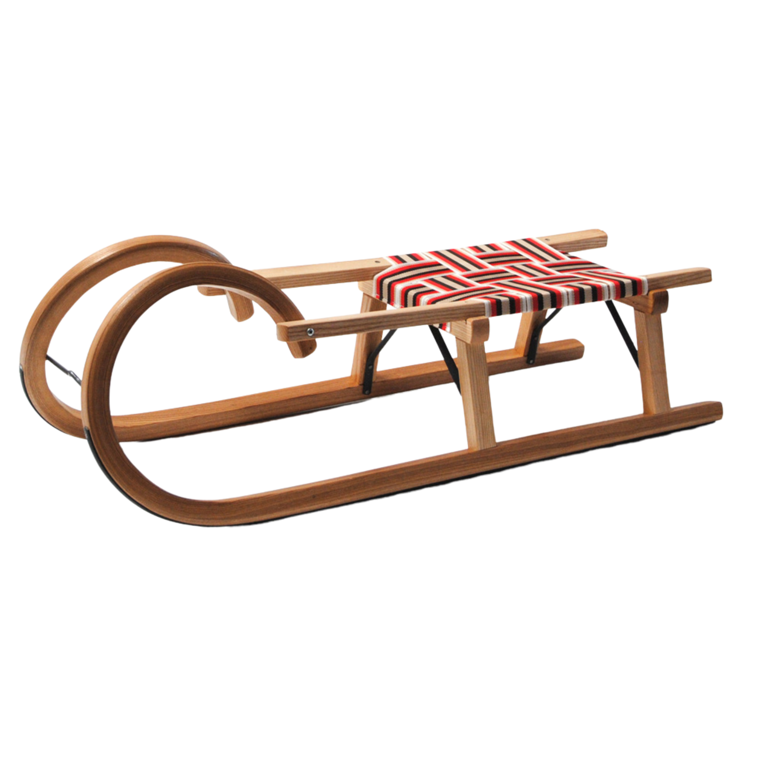 Sirch Hörnerrodel Esche Standard – Sicherer Gurtsitz & Naturholz, 100 cm, leicht schräg