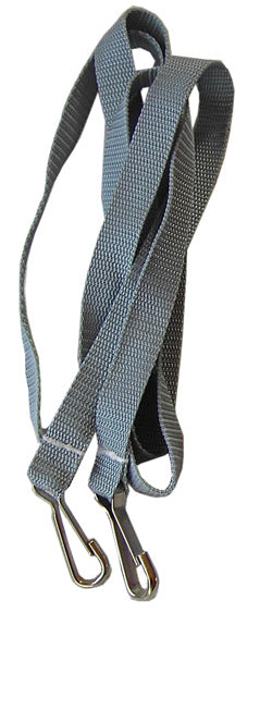 Kathrein Zugleine mit Karabiner für Schlitten, grau