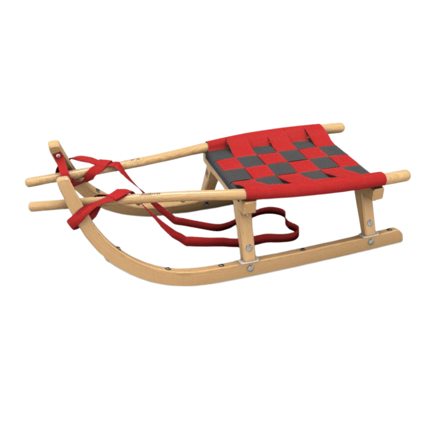 Kathrein Tourenrodel Schüler mit Gurtsitz (90 cm - 6-10 Jahre), rot/anthrazit, leicht schräg