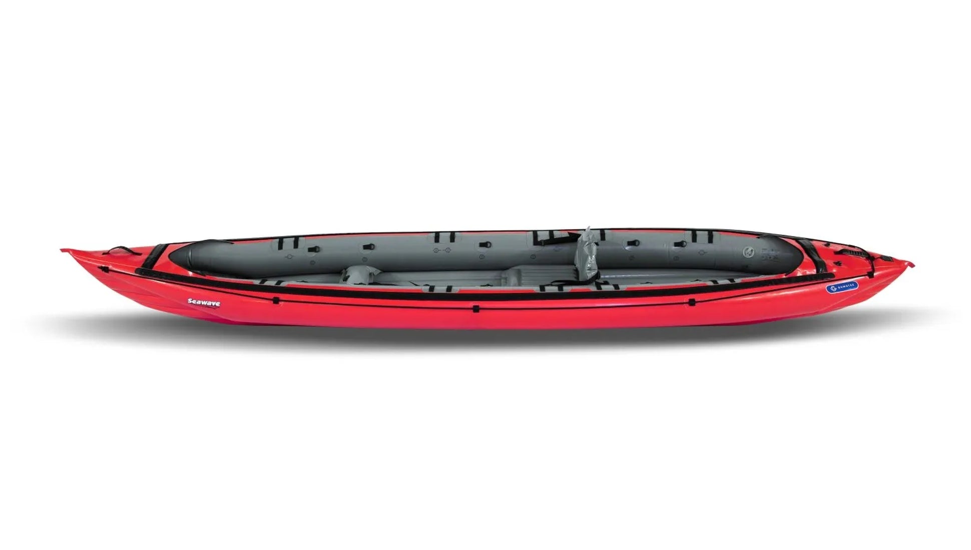 Gumotex Seawave Seekajak 1-3 Personen – Aufblasbares Schlauchboot, rot, seitlich, 1 Sitz