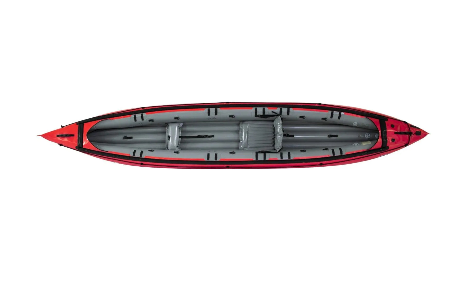 Gumotex Seawave Seekajak 1-3 Personen – Aufblasbares Schlauchboot, rot, von oben, 2 Sitze