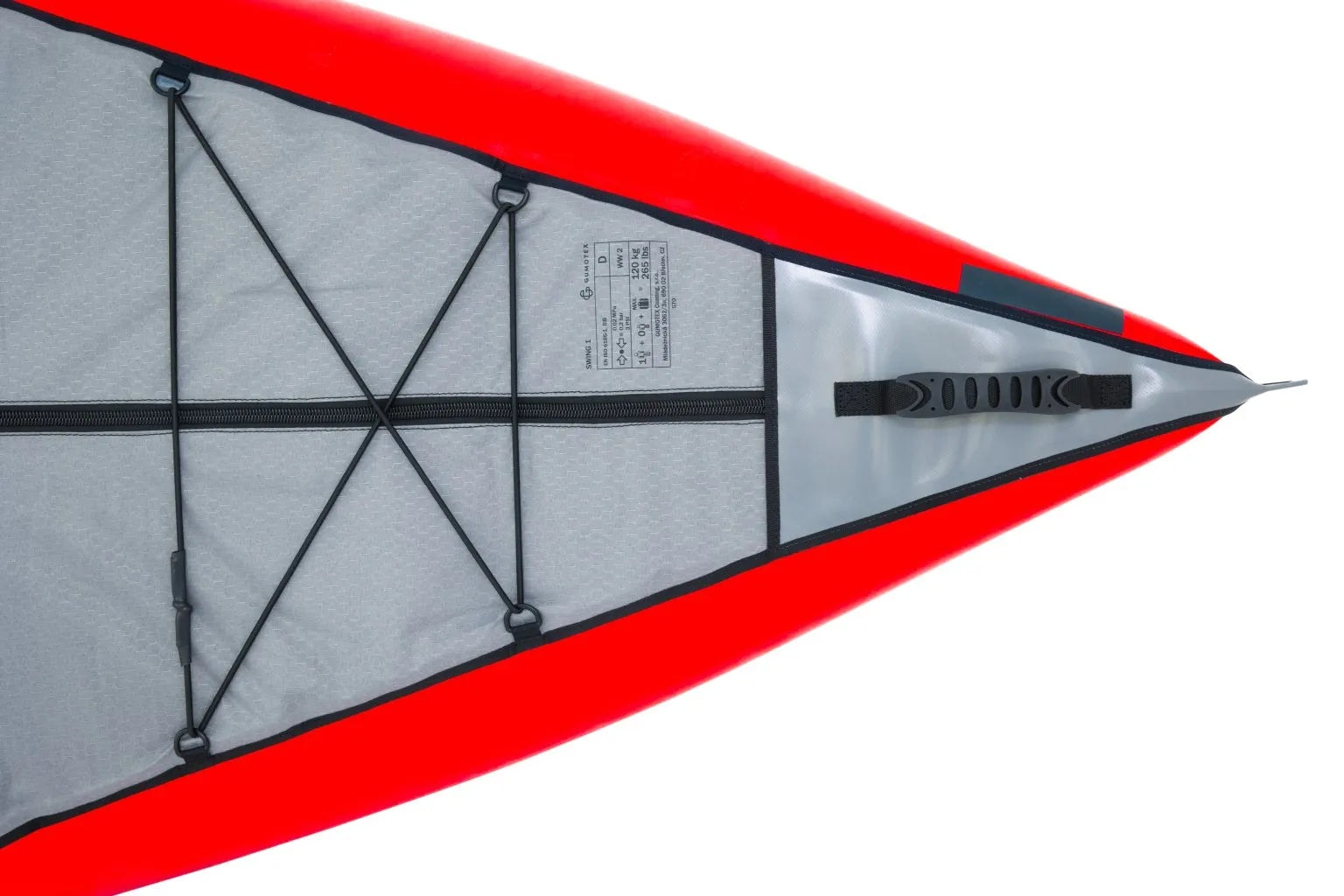 Gumotex Swing II 2er Schlauchkajak – Aufblasbares Kajak rot, Heck