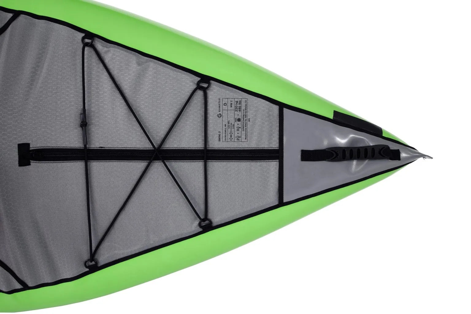 Gumotex Swing II 2er Schlauchkajak – Aufblasbares Kajak grün, Heck