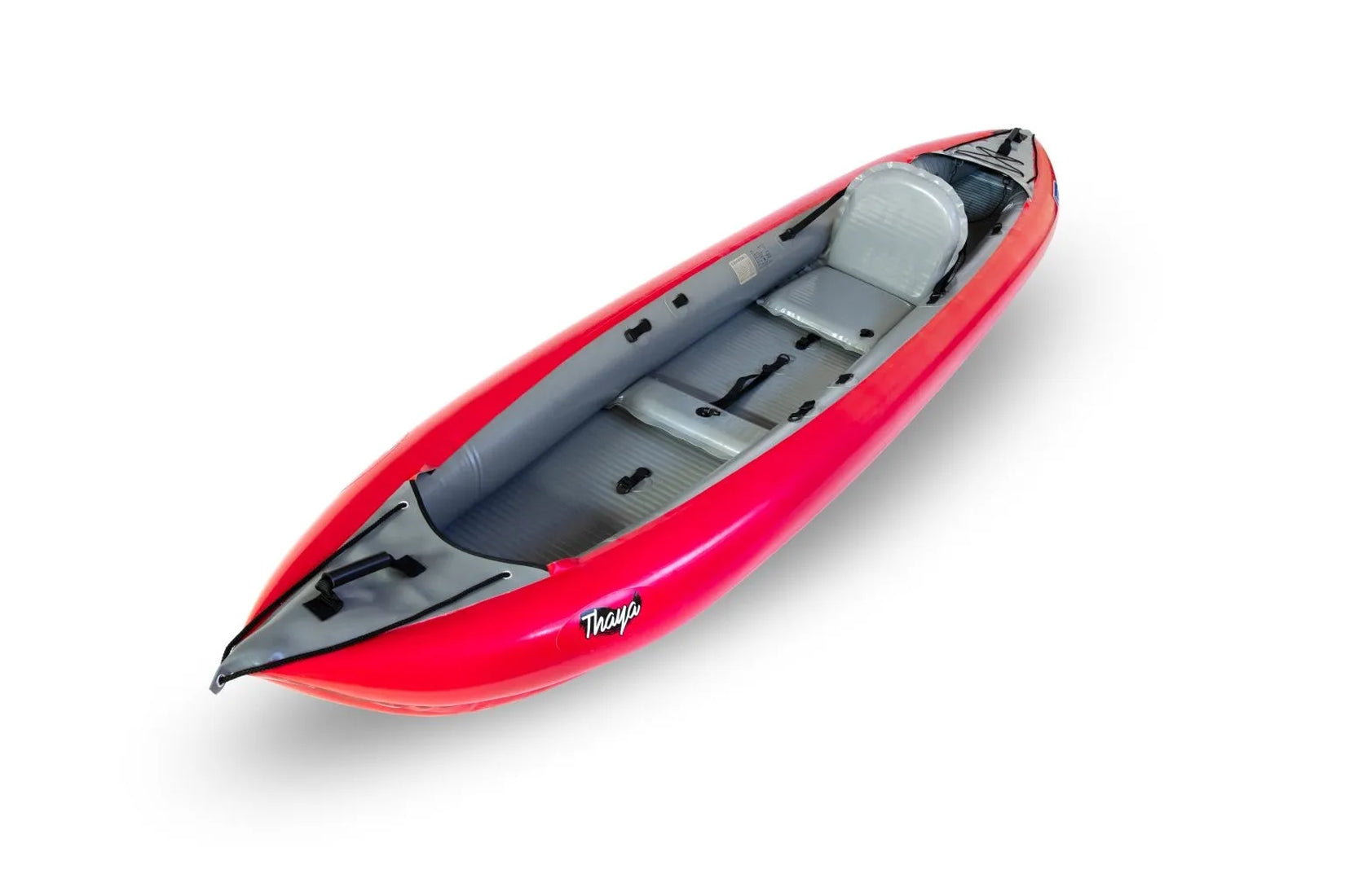 Gumotex Thaya Schlauchkajak aufblasbar 2+1 Personen rot, mit einem Sitz, leicht seitlich