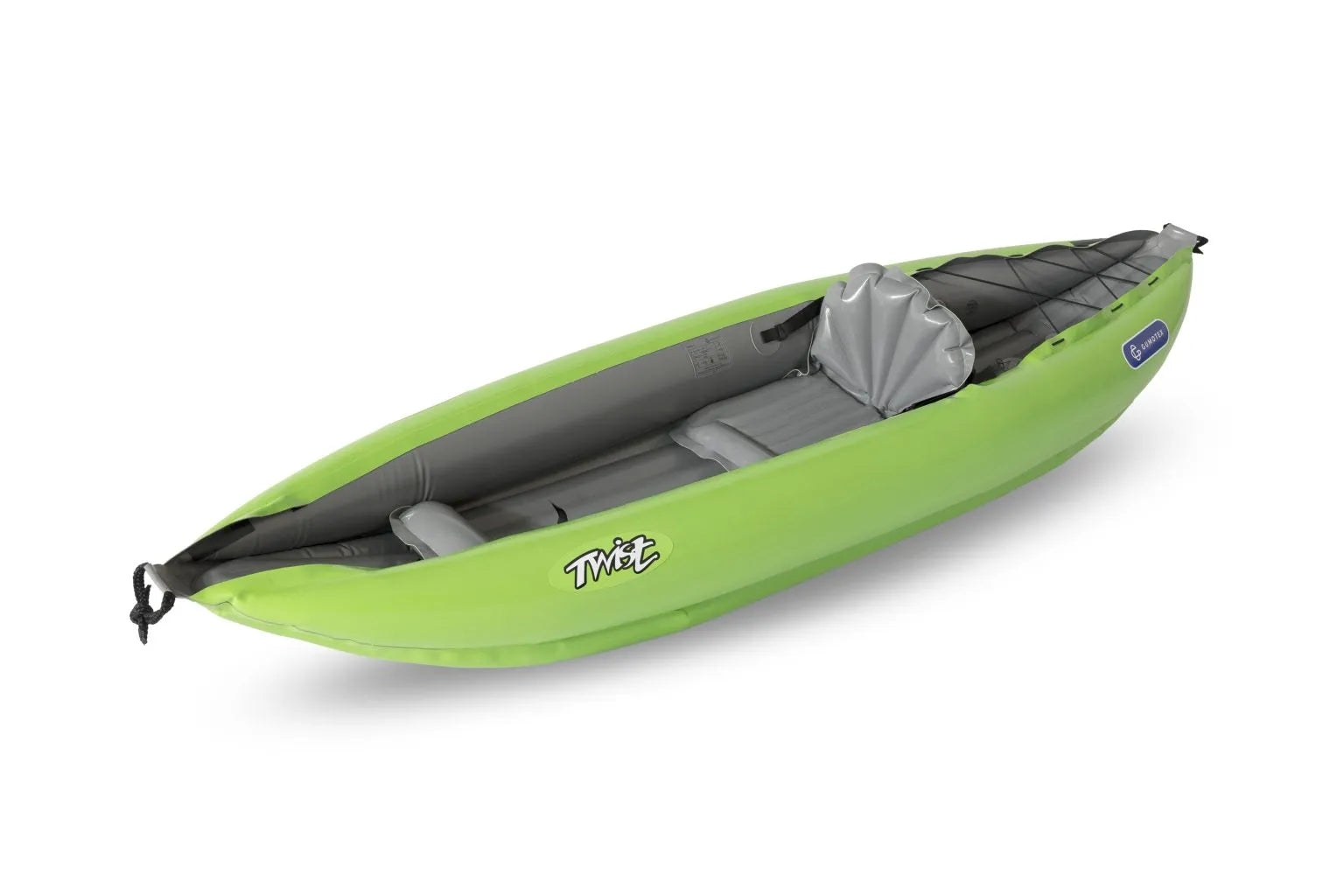 Gumotex Twist I 1er Schlauchkajak – Ultralight Schlauchboot für Paddler, hellgrün, leicht schräg