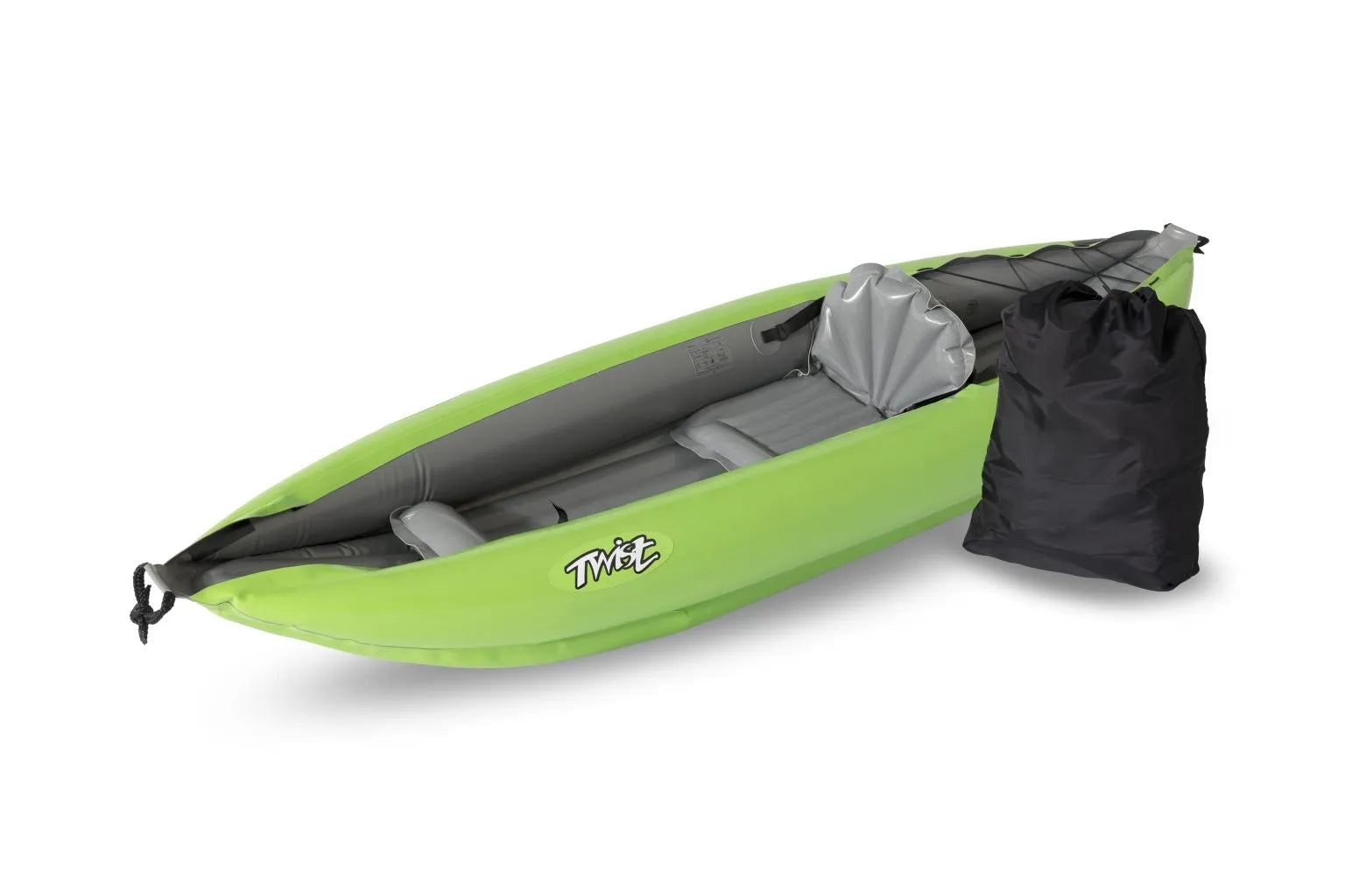 Gumotex Twist I 1er Schlauchkajak – Ultralight Schlauchboot für Paddler, hellgrün, lmit Packsack