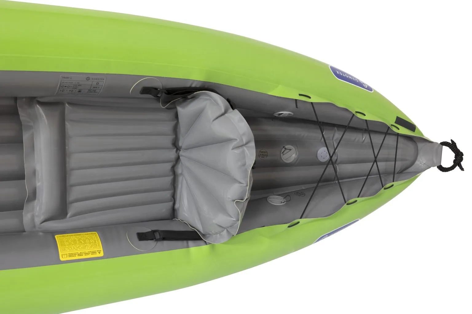Gumotex Twist I 1er Schlauchkajak – Ultralight Schlauchboot für Paddler, hellgrün, Heck, mit Sitz