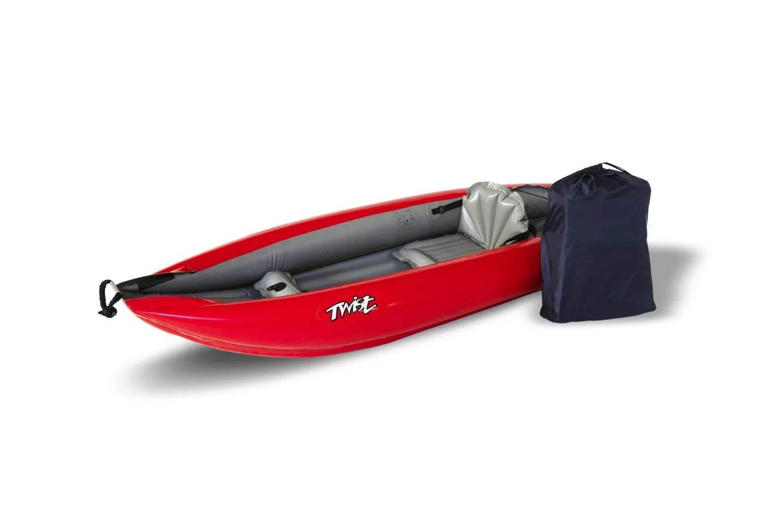 Gumotex Twist I 1er Schlauchkajak – Ultralight Schlauchboot für Paddler, rot, mit Packsack