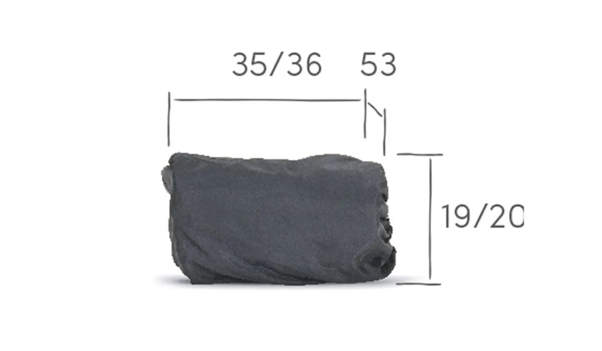 Gumotex Twist 2/1 – Aufblasbares Schlauchkajak für 1–2 Personen. Detail: Packsack mit Abmessungen