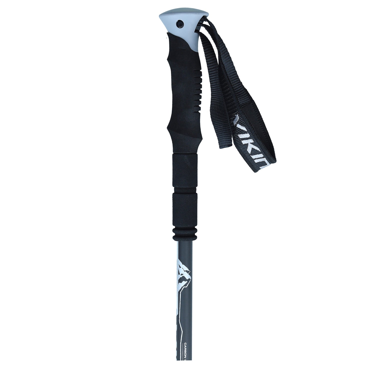 Viking Vario Tour Teleskop-Trekkingstock, grau, Detail: gepolsterter Griff mit Schlaufe
