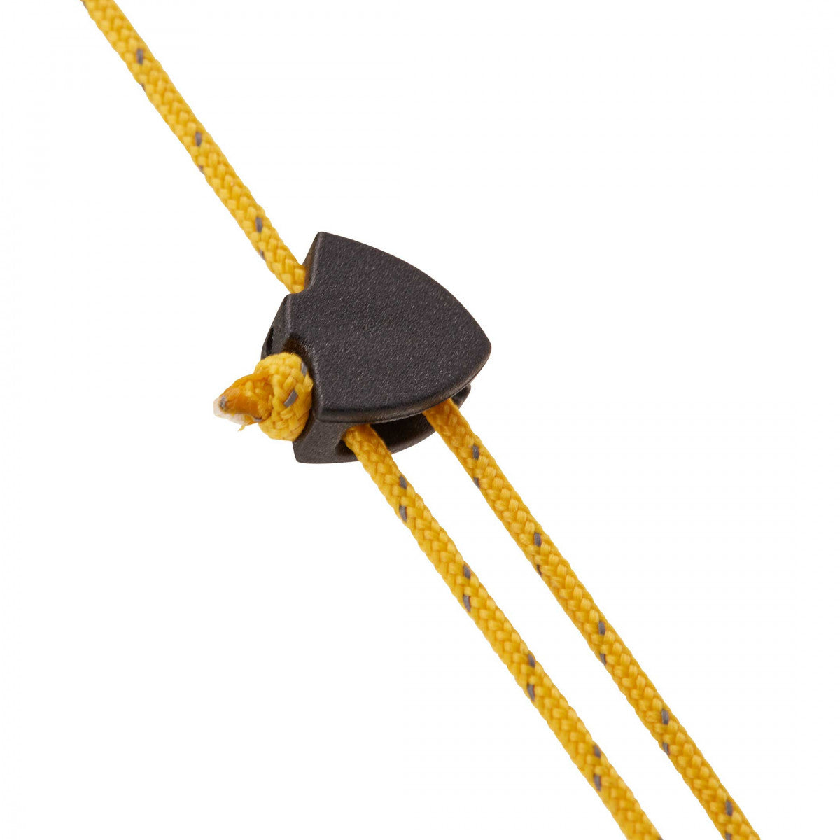 Nordisk Triangular Lock Slider Leinenspanner an einem gelben Seil