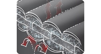 Nordisk Gormsson -10° Mumienschlafsack, artichoke green/mustard yellow/black (außen grün, innen senffarben), mit Kapuze, Detail: Aufbau der Polsterung