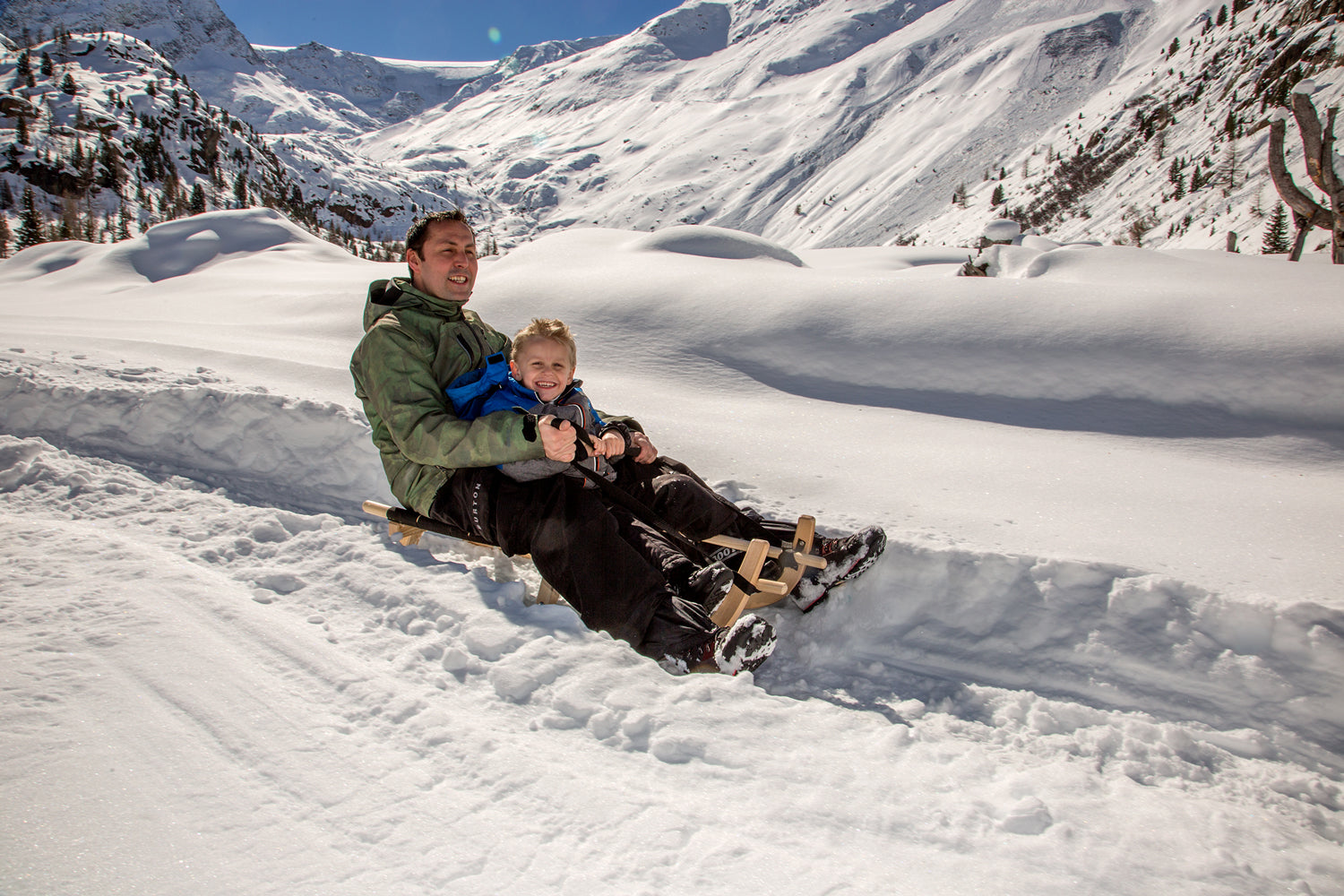 Kathrein Tourenrodel Zweisitzer mit Gurtsitz (125 cm)