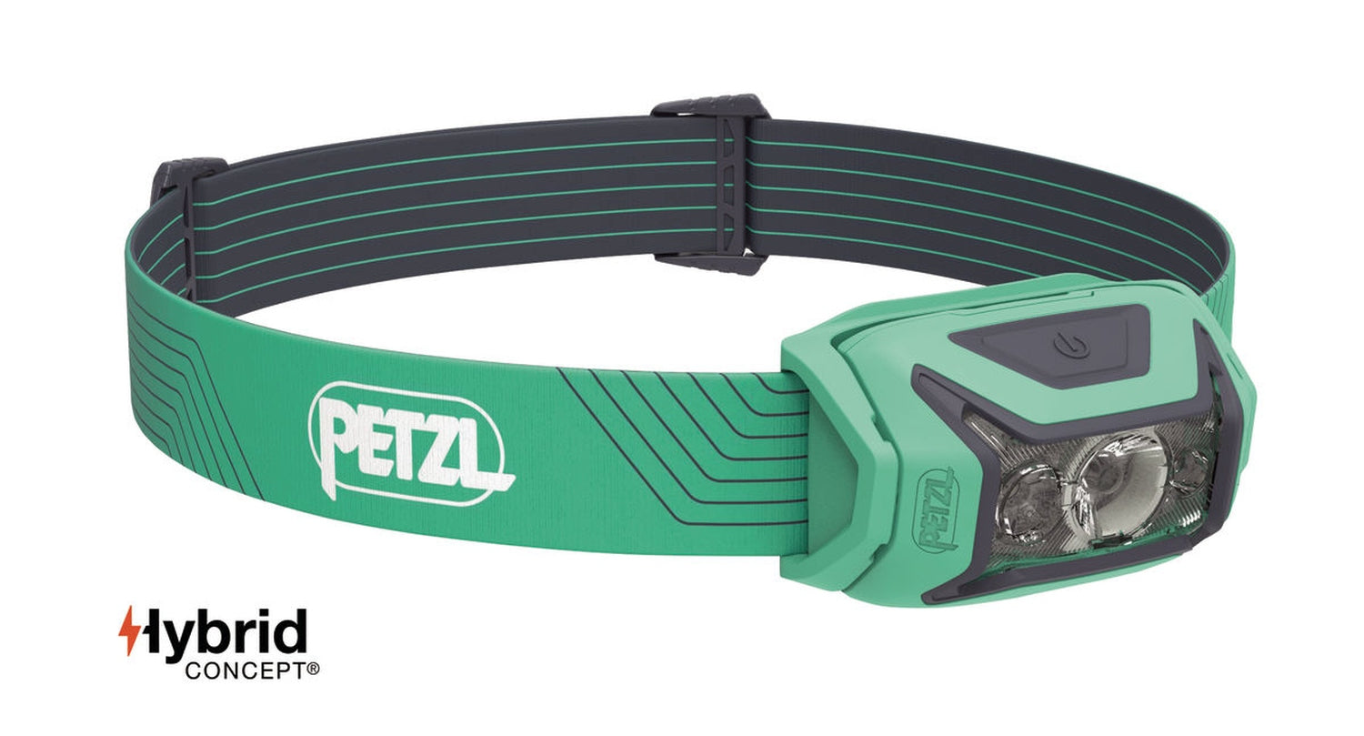 Petzl Actik - Leistungsstarke, einfach zu bedienende Stirnlampe mit rotem Licht. 450 Lumen