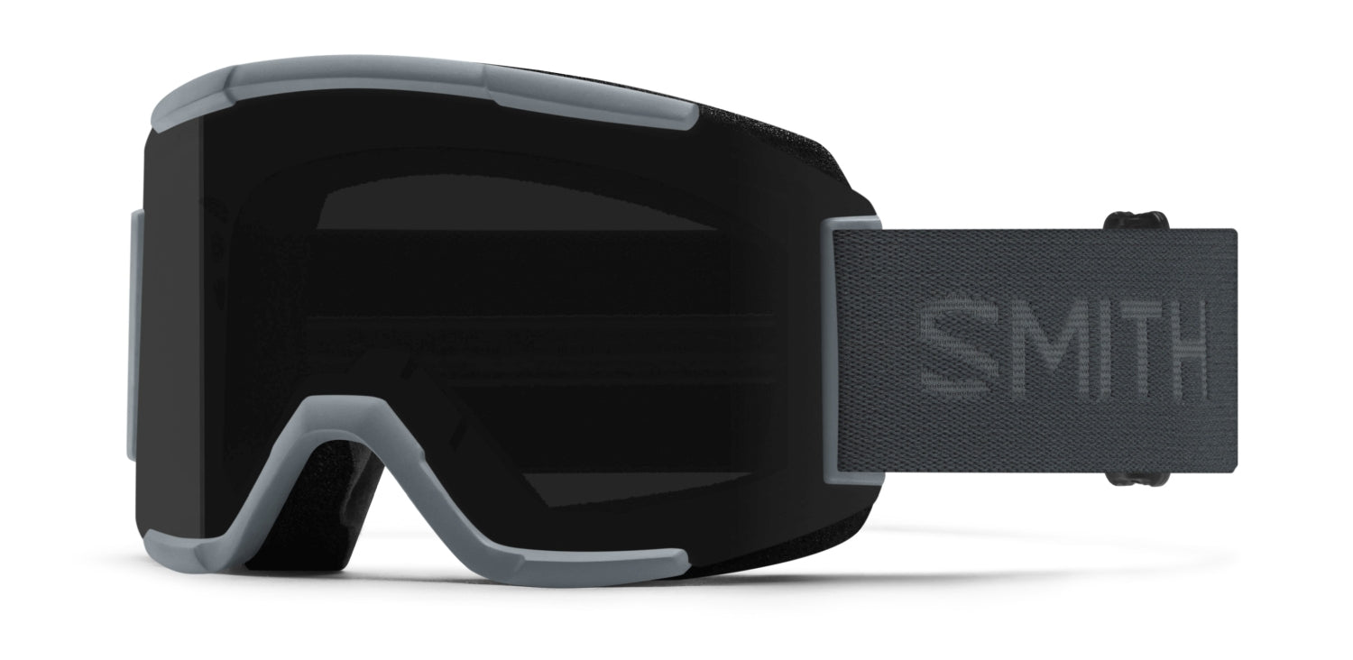 Smith SQUAD Skibrille mit Wechselscheibe, slate 22/chromapop sun black + clear, leicht schräg
