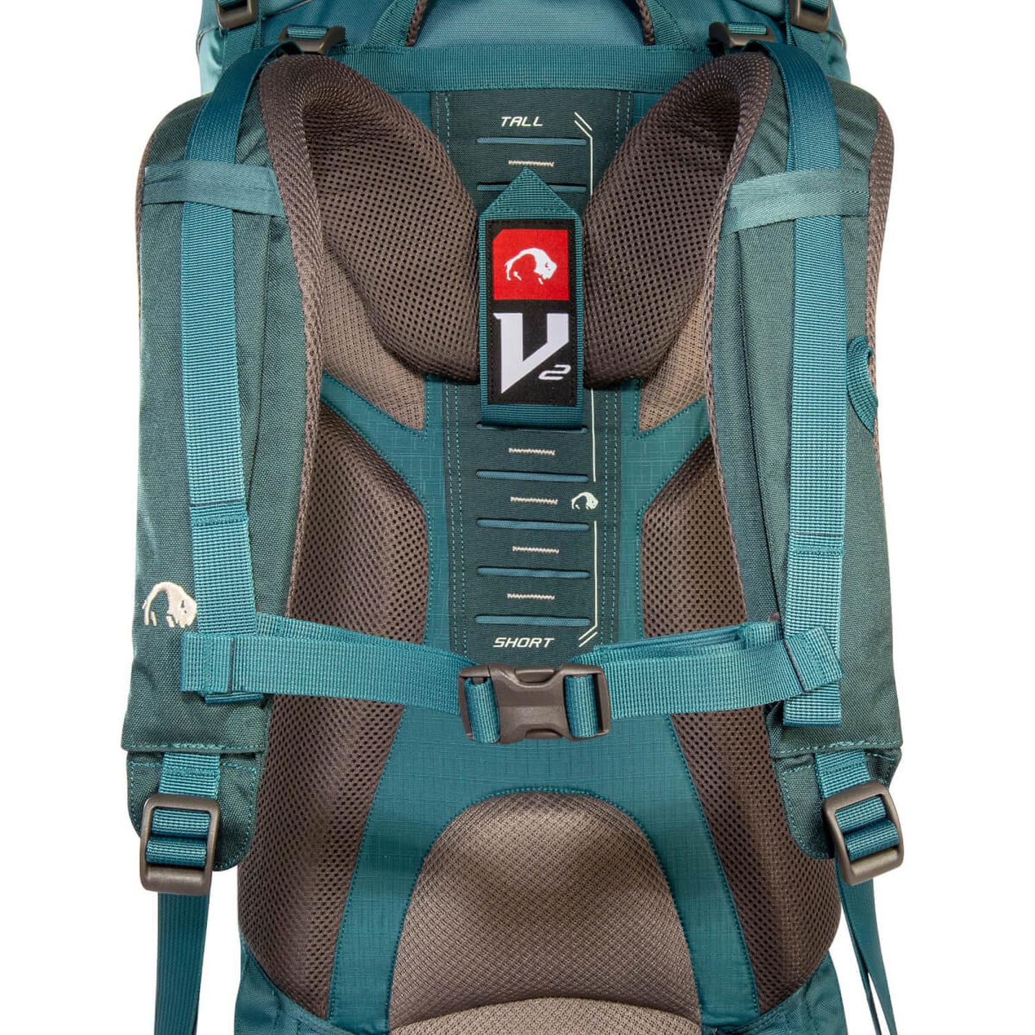 Tatonka Yukon 70+10 Trekkingrucksack, grün, Detail: Rückseite