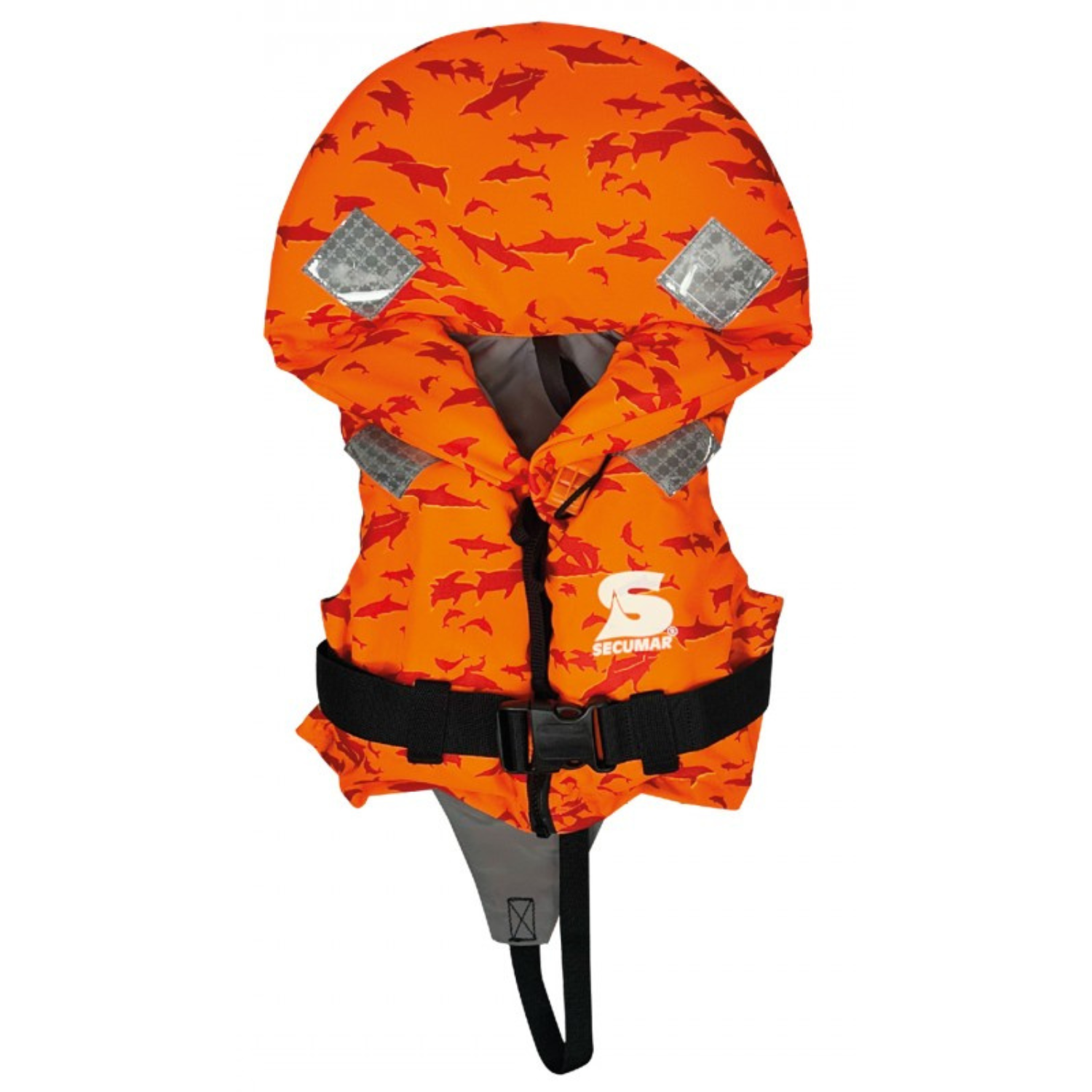 Secumar Bravo Print Kinder-Feststoffweste, orange, von vorn