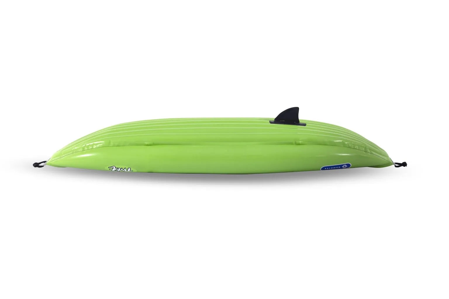 Gumotex Twist I 1er Schlauchkajak – Ultralight Schlauchboot für Paddler, hellgrün, kopfüber seitlich, mit Finne